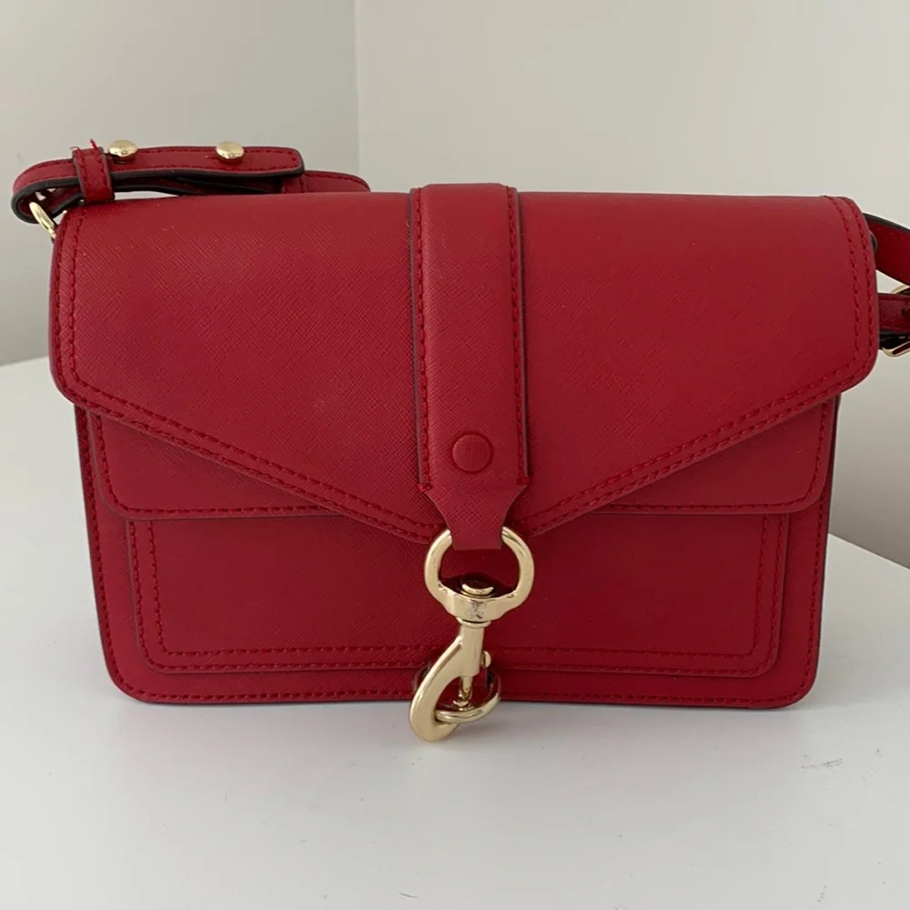 Rebecca Minkoff red leather mini flap bag - Picture 1 of 7
